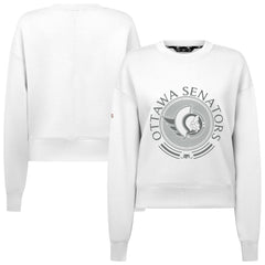 NHL Ottawa Senators Levelwear Women's Slate & Snow Sponge Tri-Blend Sweatshirt