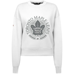 NHL Toronto Maple Leafs Levelwear Women's Slate & Snow Sponge Tri-Blend Sweatshirt