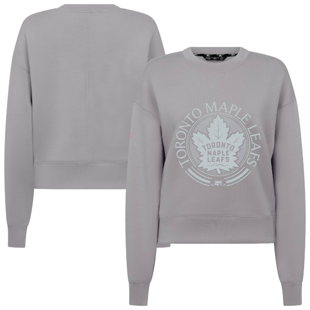 NHL Toronto Maple Leafs Levelwear Women's Slate & Snow Sponge Tri-Blend Sweatshirt