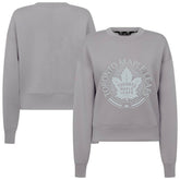 NHL Toronto Maple Leafs Levelwear Women's Slate & Snow Sponge Tri-Blend Sweatshirt