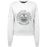 NHL Edmonton Oilers Levelwear Women's Slate & Snow Sponge Tri-Blend Sweatshirt