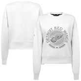 NHL Detroit Red Wings Levelwear Women's Slate & Snow Sponge Tri-Blend Sweatshirt