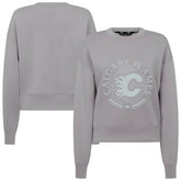 NHL Calgary Flames Levelwear Women's Slate & Snow Sponge Tri-Blend Sweatshirt