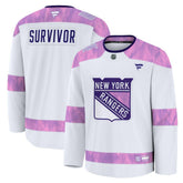 NHL New York Rangers Fanatics Hockey Fights Cancer Survivor Practice Jersey