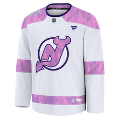 NHL New Jersey Devils Fanatics Hockey Fights Cancer Survivor Practice Jersey