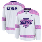 NHL Los Angeles Kings Fanatics Hockey Fights Cancer Survivor Practice Jersey