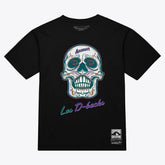 Black Arizona Diamondbacks Mitchell & Ness Women's Sugar Skull Boxy T-Shirt
