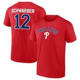 Red Kyle Schwarber Philadelphia Phillies Winning Streak Name & Number T-Shirt