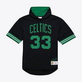 Mitchell & Ness Larry Bird Boston Celtics Mesh Name & Number Short Sleeve Hoodie