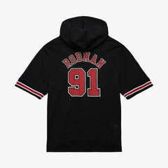 Mitchell & Ness Dennis Rodman Chicago Bulls Mesh Name & Number Short Sleeve Hoodie sale
