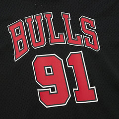 Mitchell & Ness Dennis Rodman Chicago Bulls Mesh Name & Number Short Sleeve Hoodie sale