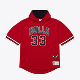 Mitchell & Ness Scottie Pippen Chicago Bulls Mesh Name & Number Short Sleeve Hoodie sale
