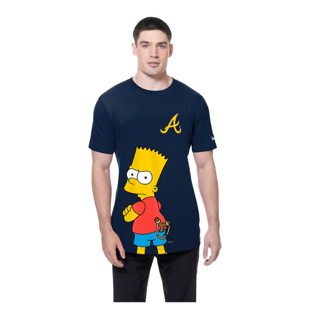 Navy Atlanta Braves New Era MLB x Simpsons Local T-Shirt