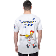 White Toronto Blue Jays New Era MLB x Simpsons Homer Wonderbat T-Shirt
