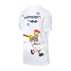 White Toronto Blue Jays New Era MLB x Simpsons Homer Wonderbat T-Shirt