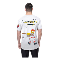 White Atlanta Braves New Era MLB x Simpsons Homer Wonderbat T-Shirt