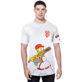 White San Francisco Giants New Era MLB x Simpsons Homer Wunderbat SS Tee