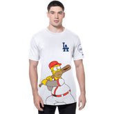 White Los Angeles Dodgers New Era MLB x Simpsons Homer Wonderbat T-Shirt