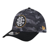 NHL Boston Bruins New Era Zero Dark 39THIRTY Flex Hat
