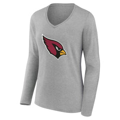 Women's Team Authentic Personalized Name & Number Long Sleeve V-Neck T-Shirt - Arizona Cardinals T-shirts