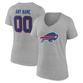 Women's Team Authentic Personalized Name & Number V-Neck T-Shirt - Buffalo Bills T-shirts