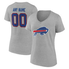 Women's Team Authentic Personalized Name & Number V-Neck T-Shirt - Buffalo Bills T-shirts
