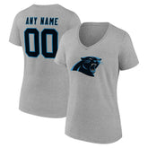 Women's Team Authentic Personalized Name & Number V-Neck T-Shirt - Carolina Panthers T-shirts