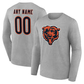 Team Authentic Personalized Name & Number Long Sleeve T-Shirt - Chicago Bears T-shirts