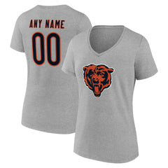 Women's Team Authentic Personalized Name & Number V-Neck T-Shirt - Chicago Bears T-shirts