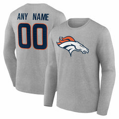 Team Authentic Personalized Name & Number Long Sleeve T-Shirt - Denver Broncos T-shirts