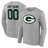 Team Authentic Personalized Name & Number Long Sleeve T-Shirt - Green Bay Packers T-shirts