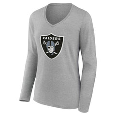 Women's Team Authentic Personalized Name & Number Long Sleeve V-Neck T-Shirt - Las Vegas Raiders T-shirts