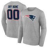 Team Authentic Personalized Name & Number Long Sleeve T-Shirt - New England Patriots T-shirts