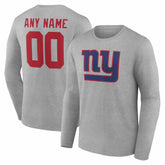 Team Authentic Personalized Name & Number Long Sleeve T-Shirt - New York Giants T-shirts
