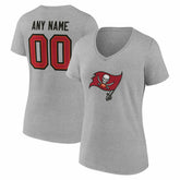 Women's Team Authentic Personalized Name & Number V-Neck T-Shirt - Tampa Bay Buccaneers T-shirts