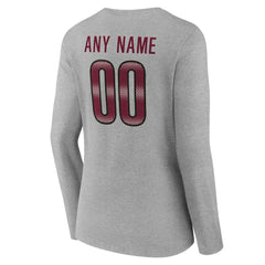 Women's Team Authentic Personalized Name & Number Long Sleeve V-Neck T-Shirt - Washington Commanders T-shirts