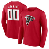 Team Authentic Personalized Name & Number Long Sleeve T-Shirt - Atlanta Falcons T-shirts
