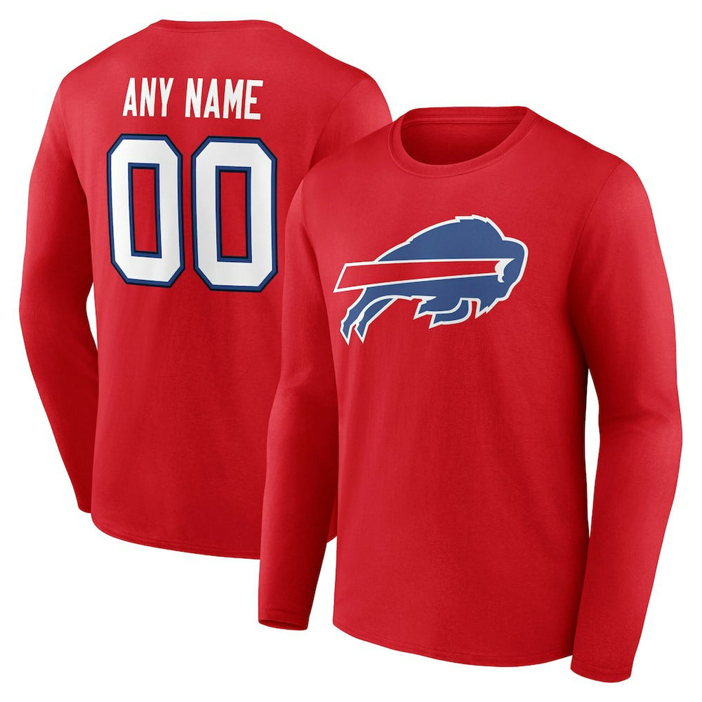 Team Authentic Personalized Name & Number Long Sleeve T-Shirt - Buffalo Bills T-shirts