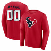 Team Authentic Personalized Name & Number Sweatshirt - Houston Texans Sweatshirts