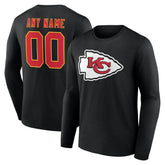 Team Authentic Personalized Name & Number Long Sleeve T-Shirt - Kansas City Chiefs T-shirts