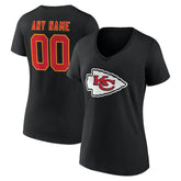 Women's Team Authentic Personalized Name & Number V-Neck T-Shirt - Kansas City Chiefs T-shirts