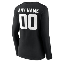 Women's Team Authentic Personalized Name & Number Long Sleeve V-Neck T-Shirt - Minnesota Vikings T-shirts