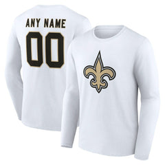Team Authentic Personalized Name & Number Long Sleeve T-Shirt - New Orleans Saints T-shirts