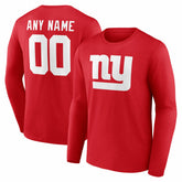 Team Authentic Personalized Name & Number Long Sleeve T-Shirt - New York Giants T-shirts