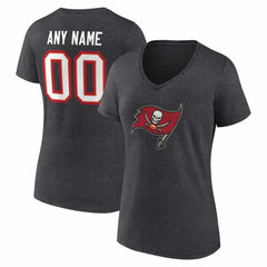 Women's Team Authentic Personalized Name & Number V-Neck T-Shirt - Tampa Bay Buccaneers T-shirts
