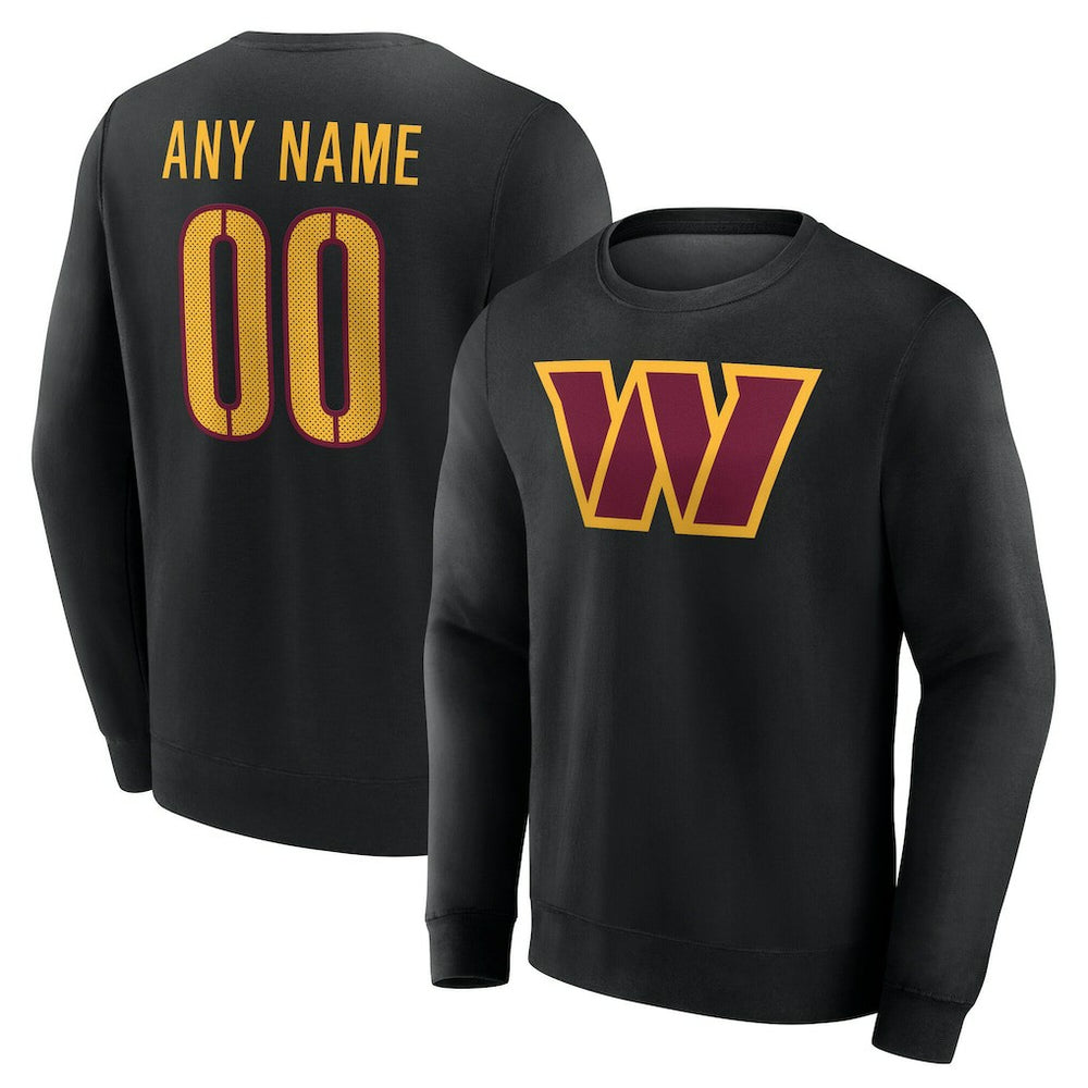 Team Authentic Personalized Name & Number Sweatshirt - Washington Commanders Sweatshirts