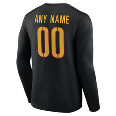 Team Authentic Personalized Name & Number Long Sleeve T-Shirt - Washington Commanders T-shirts