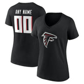 Women's Team Authentic Personalized Name & Number V-Neck T-Shirt - Atlanta Falcons T-shirts