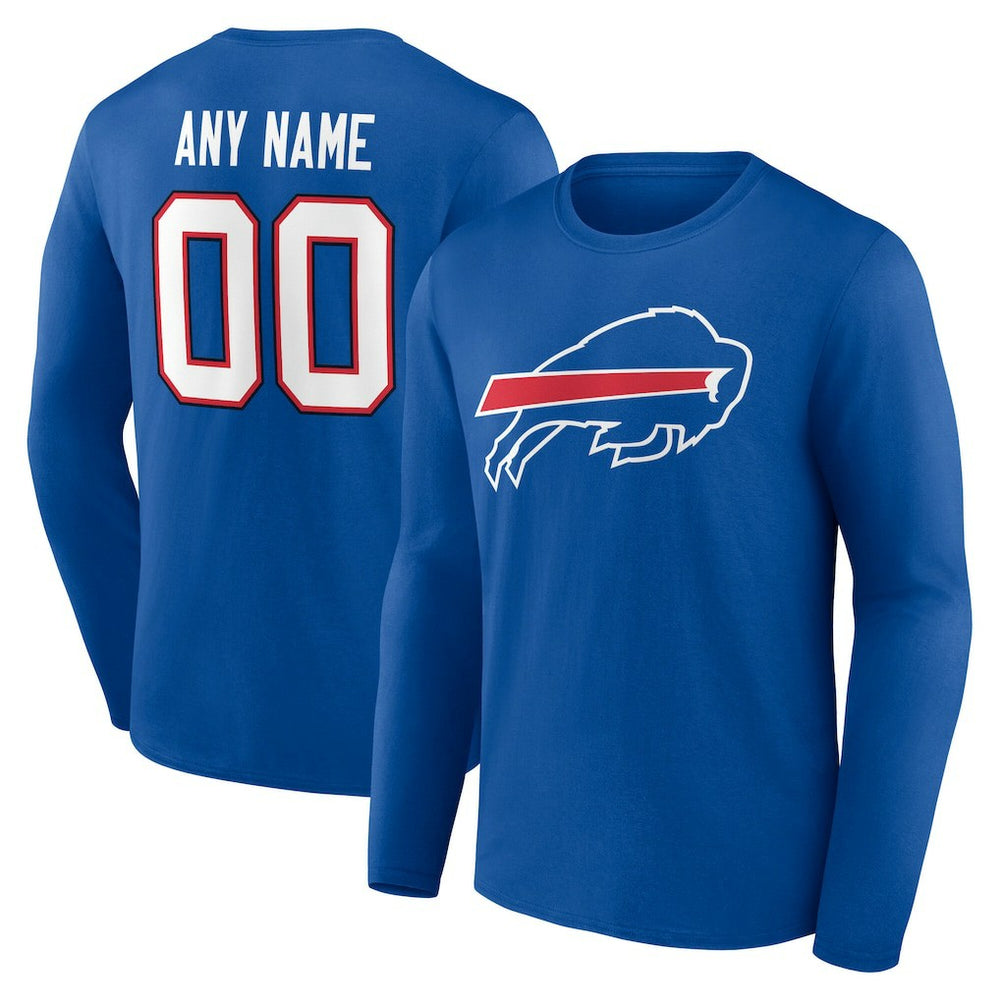 Team Authentic Personalized Name & Number Long Sleeve T-Shirt - Buffalo Bills T-shirts