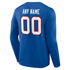 Team Authentic Personalized Name & Number Long Sleeve T-Shirt - Buffalo Bills T-shirts